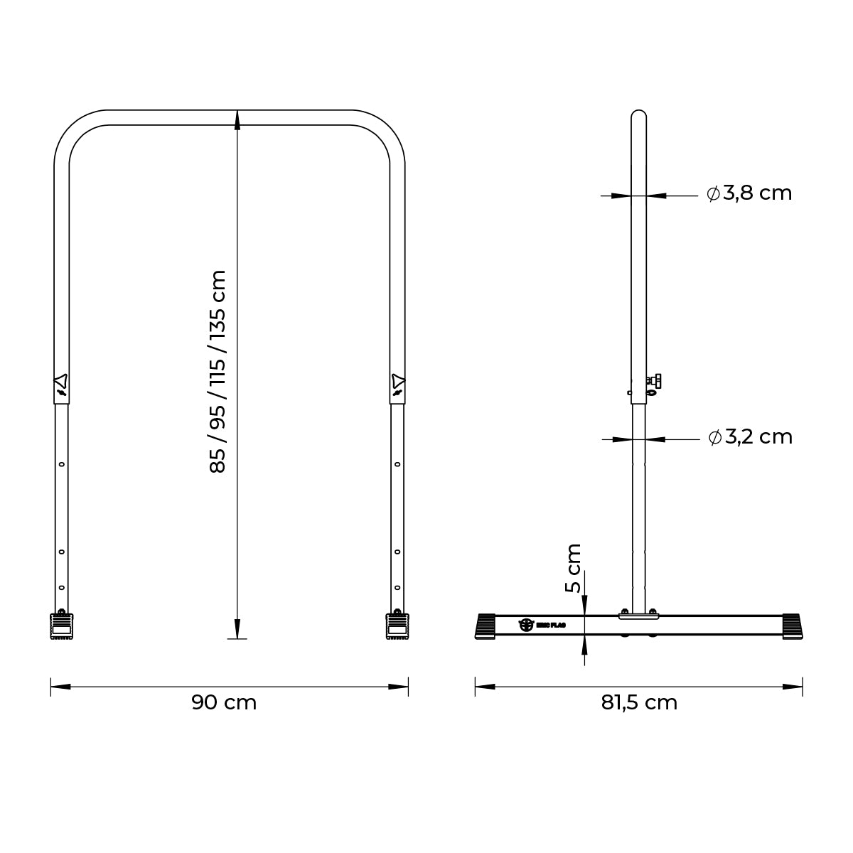 dimensions levitate bar