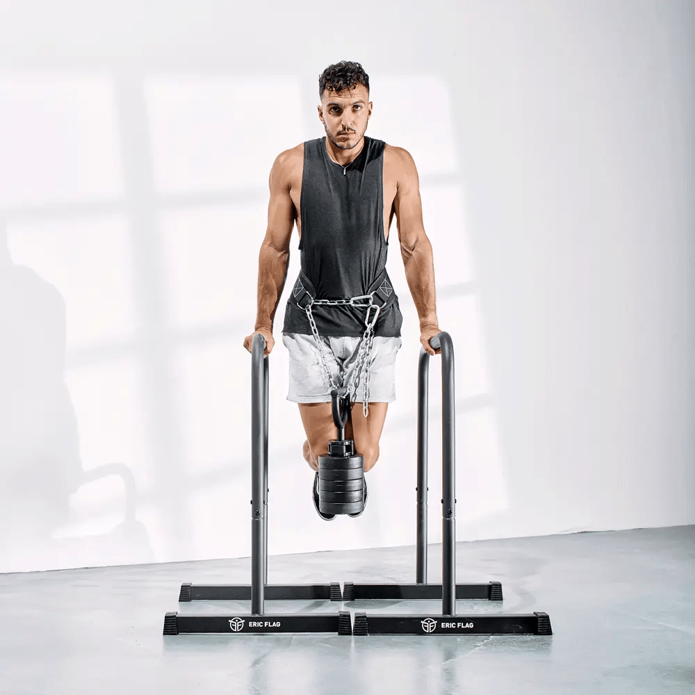 dips with weight belt eric flag