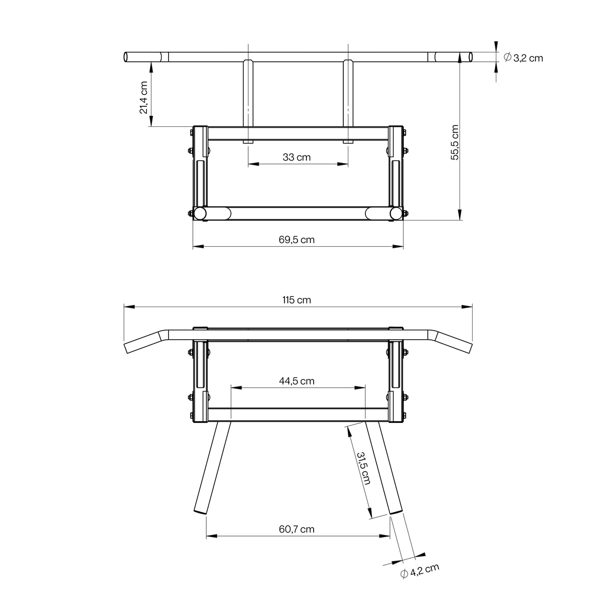 dimensions barre de traction murale eric flag