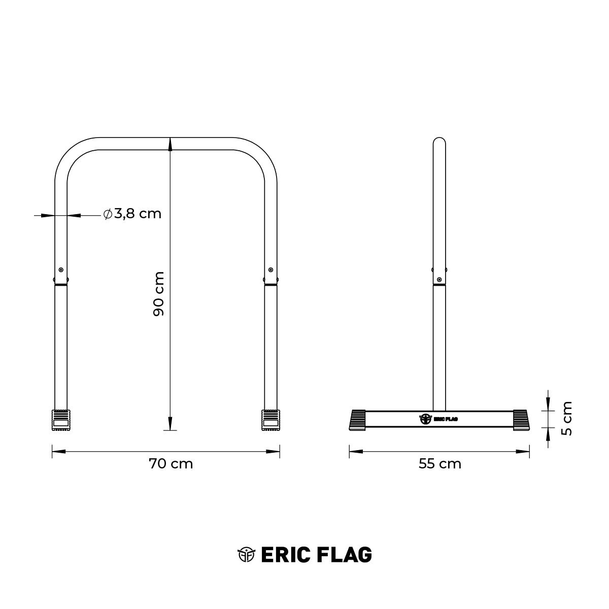 dimensioni delle barre per dip eric flag